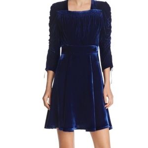 NWOT The Kooples Bliss Velvet Dress in Blue